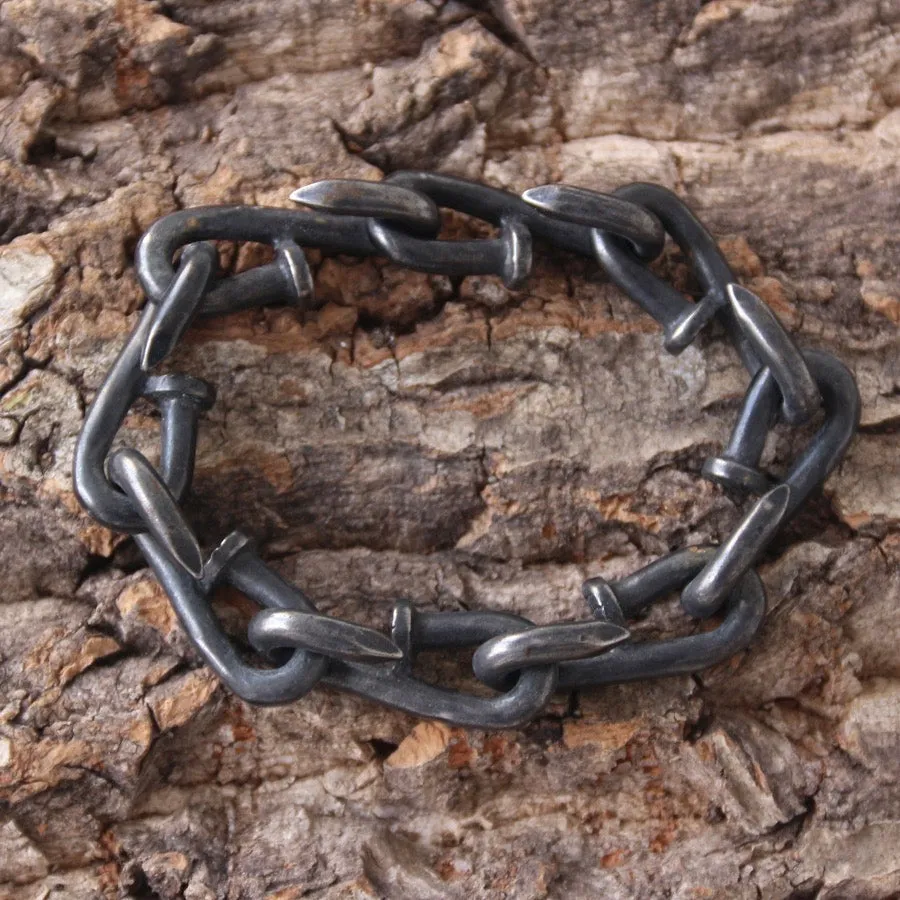 Nail Bracelet - Galvanized - B107