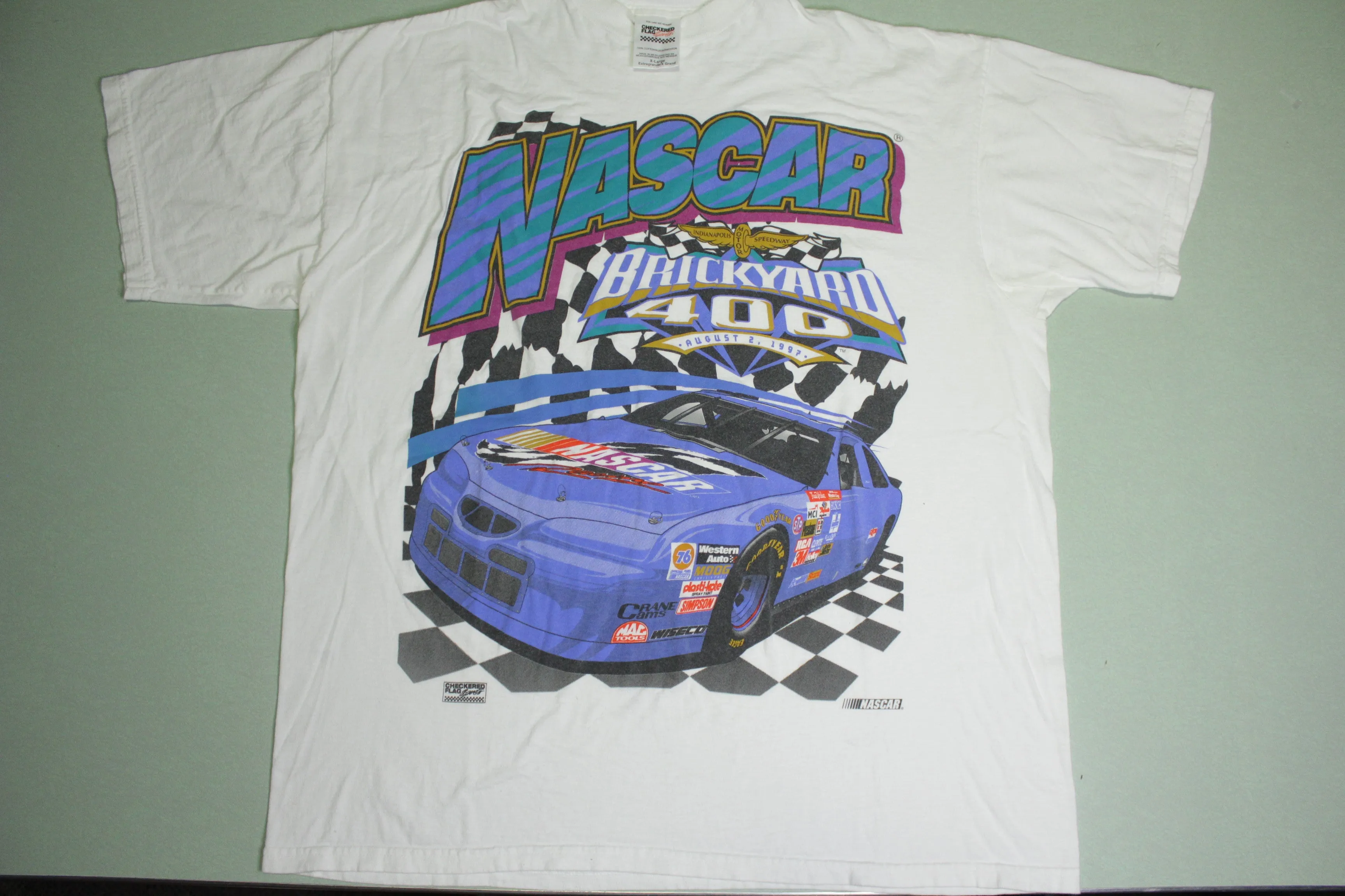 Nascar Brickyard 400 Indianapolis Motor Speedway Vintage 1997 Racing 90's T-Shirt