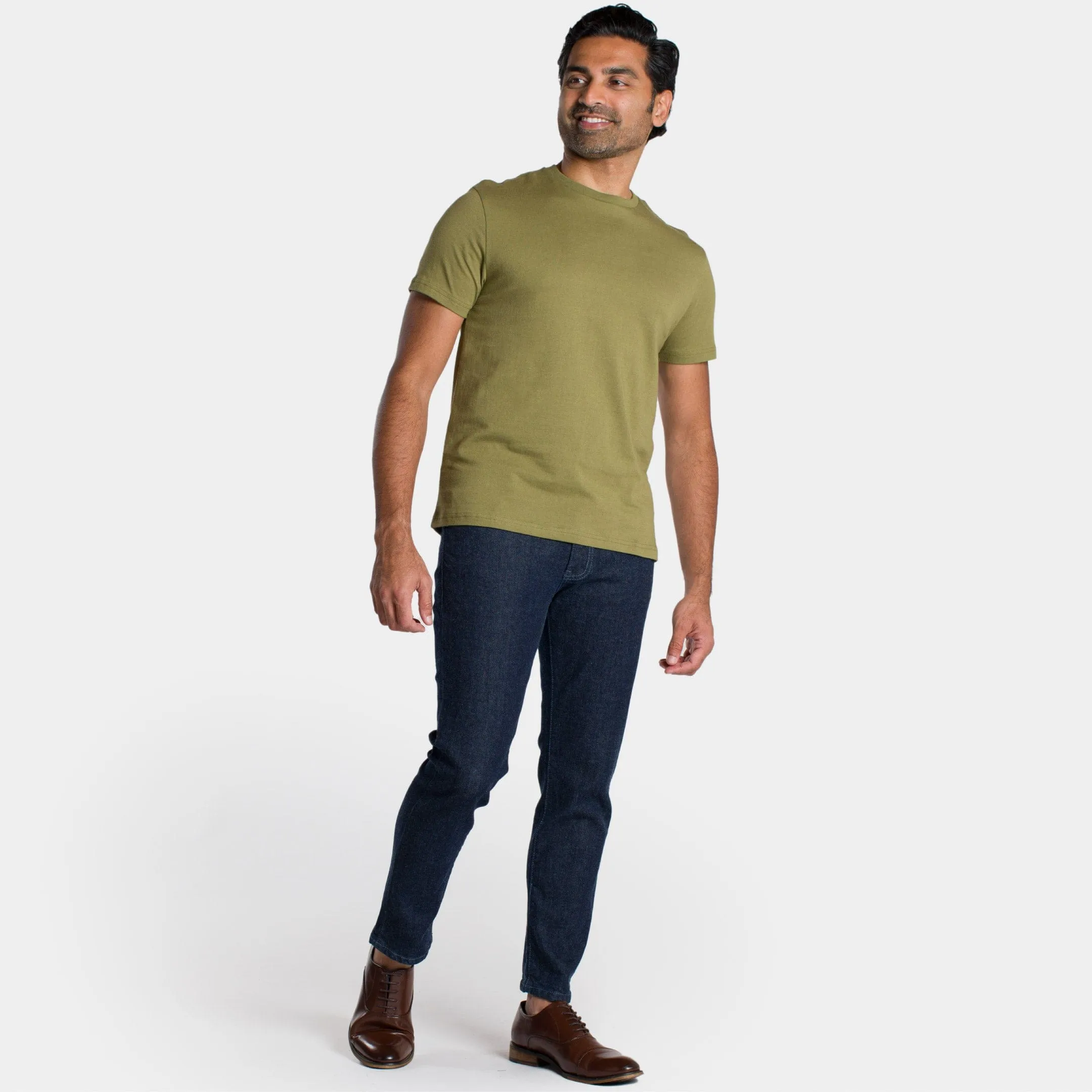 Olive Crew Neck Tee