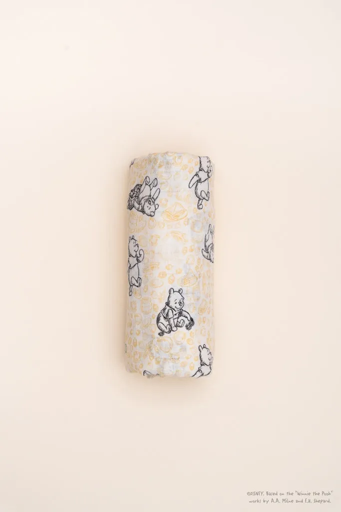 Organic Cotton Swaddle - Yellow Hunny Pooh