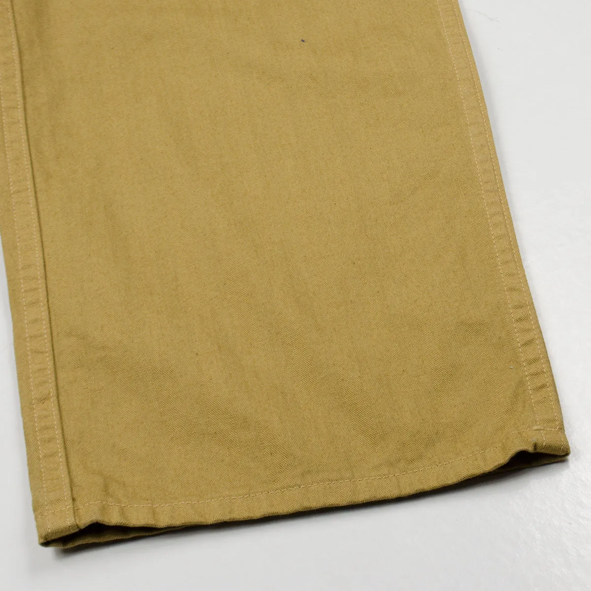 orSlow - French Work Pants - Khaki Herringbone Twill