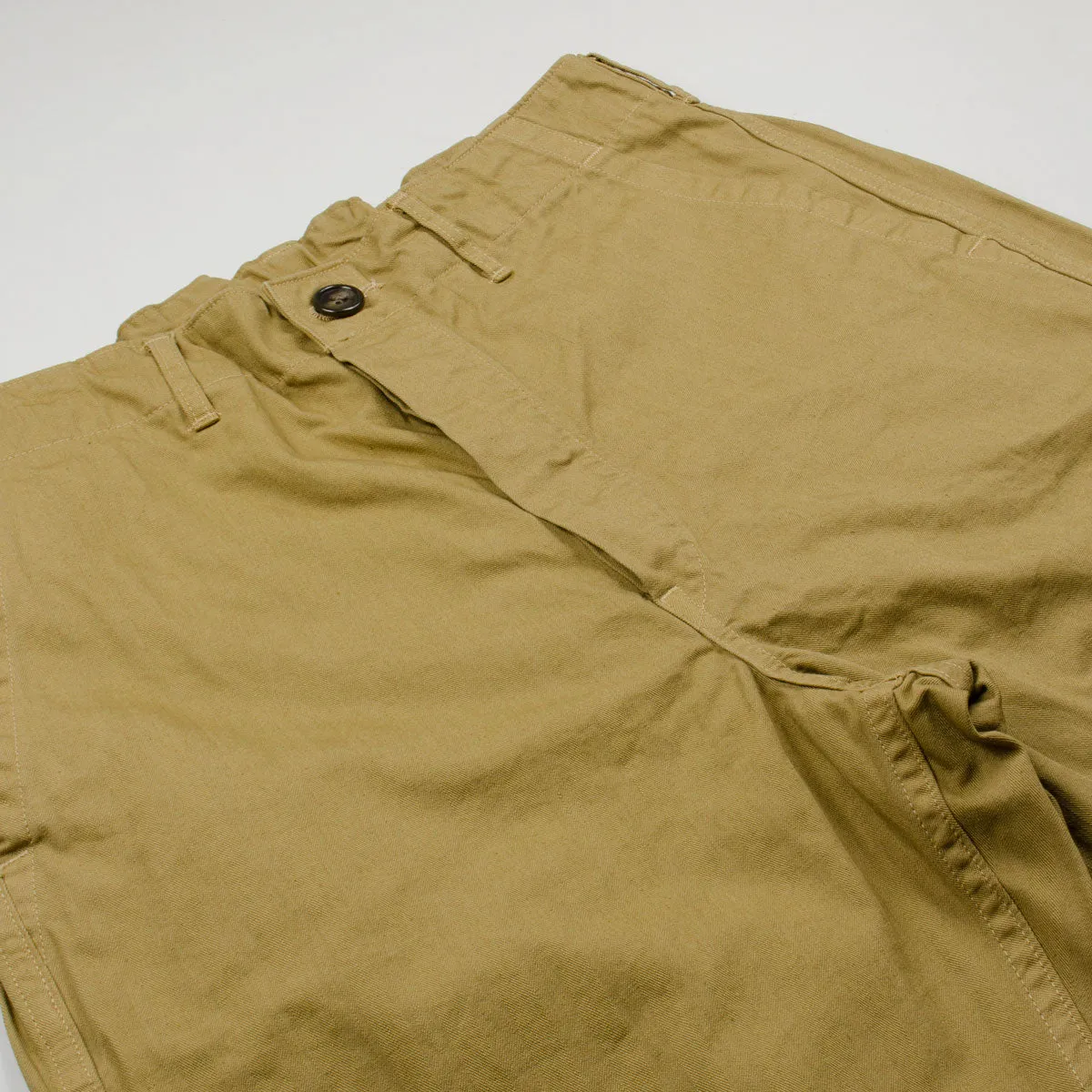 orSlow - French Work Pants - Khaki Herringbone Twill