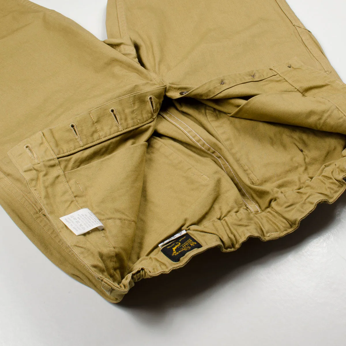 orSlow - French Work Pants - Khaki Herringbone Twill