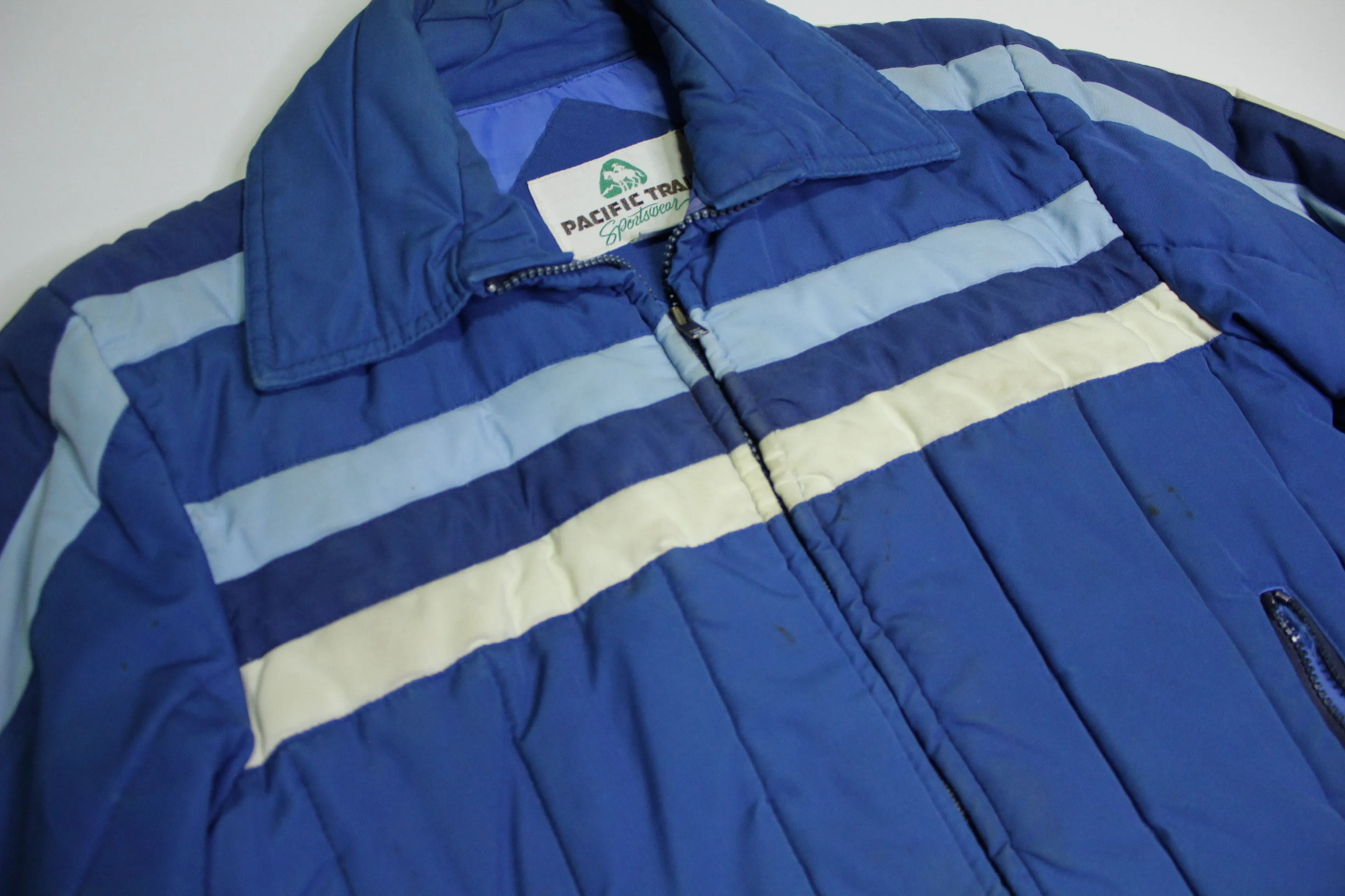 Pacific Trail Sportswear Vintage 80's Puffer Striped Ski Jacket