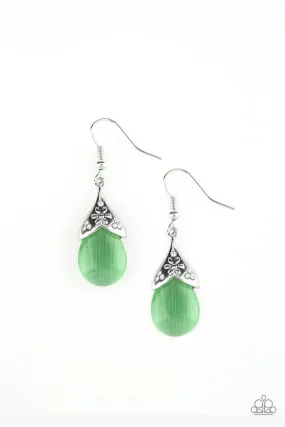 Paparazzi Spring Dew - Green Earrings