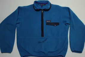 Patagonia Synchilla Half Zip Up Single Pocket Outdoor Hiking Camping Fleece Jacket USA Made