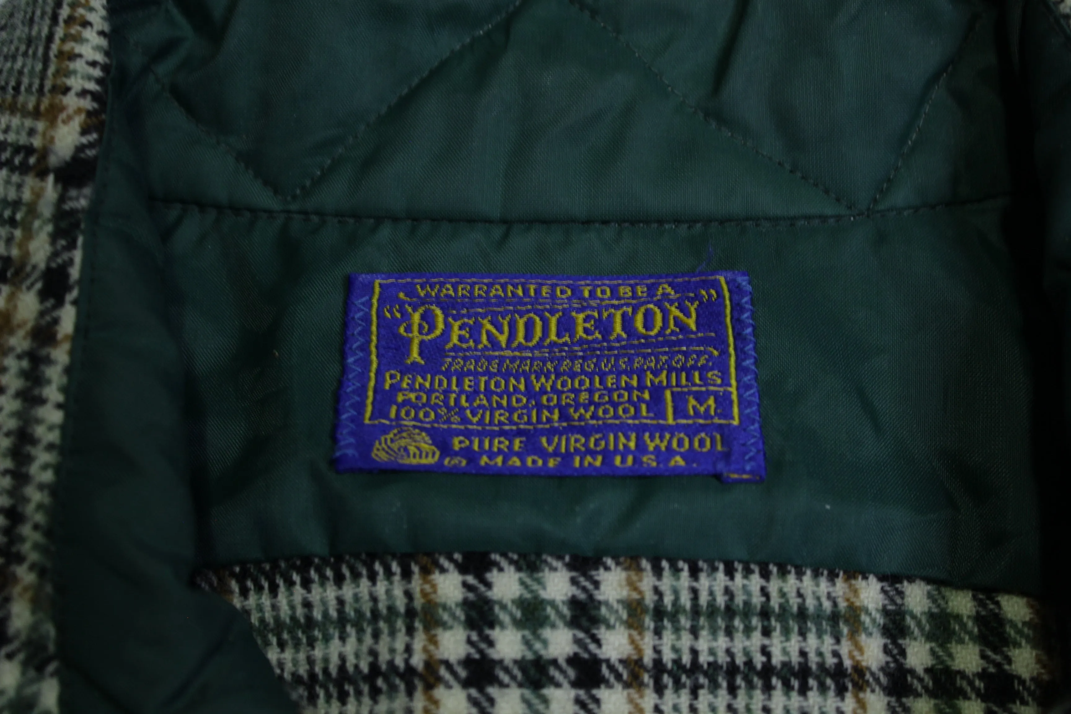 Pendleton 1960's Vintage Pure Virgin Wool USA Lodge Fireside Board Button Up Shirt