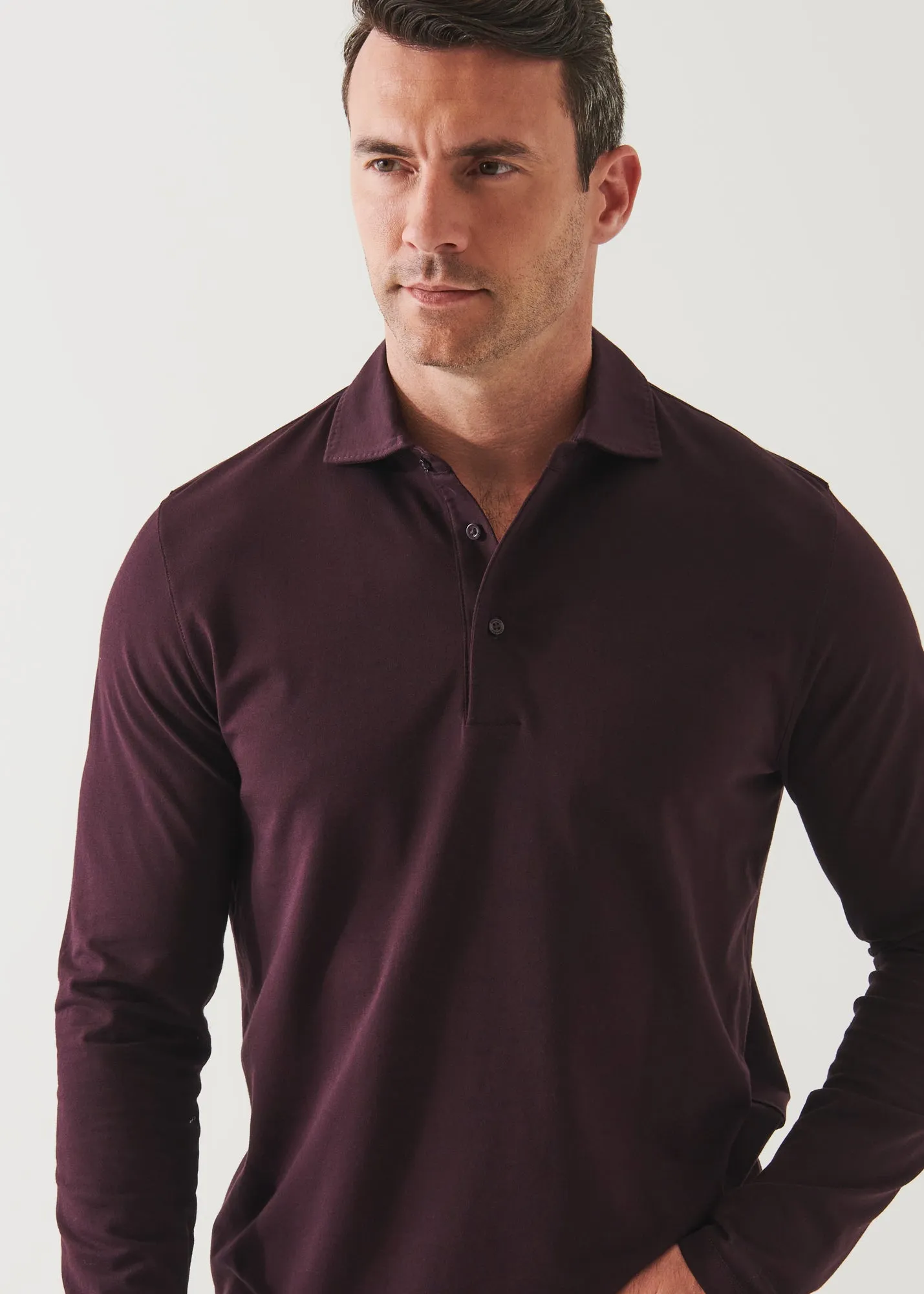 PIMA COTTON STRETCH LONG SLEEVE POLO