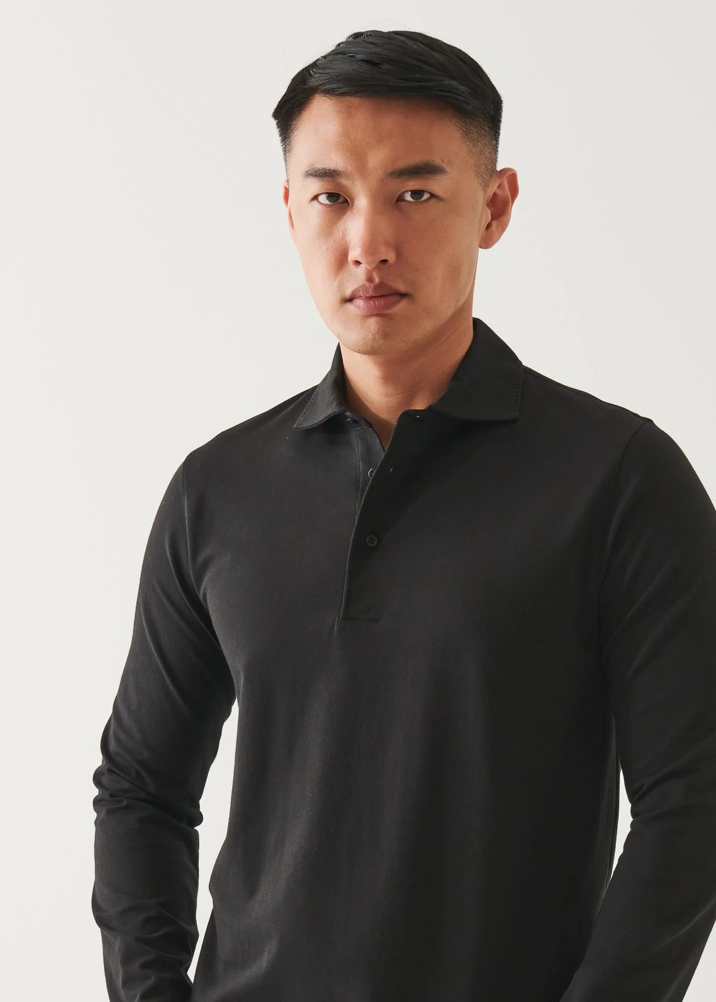 PIMA COTTON STRETCH LONG SLEEVE POLO