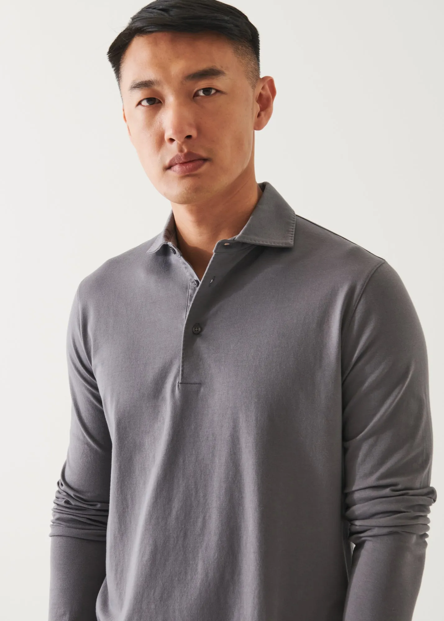 PIMA COTTON STRETCH LONG SLEEVE POLO