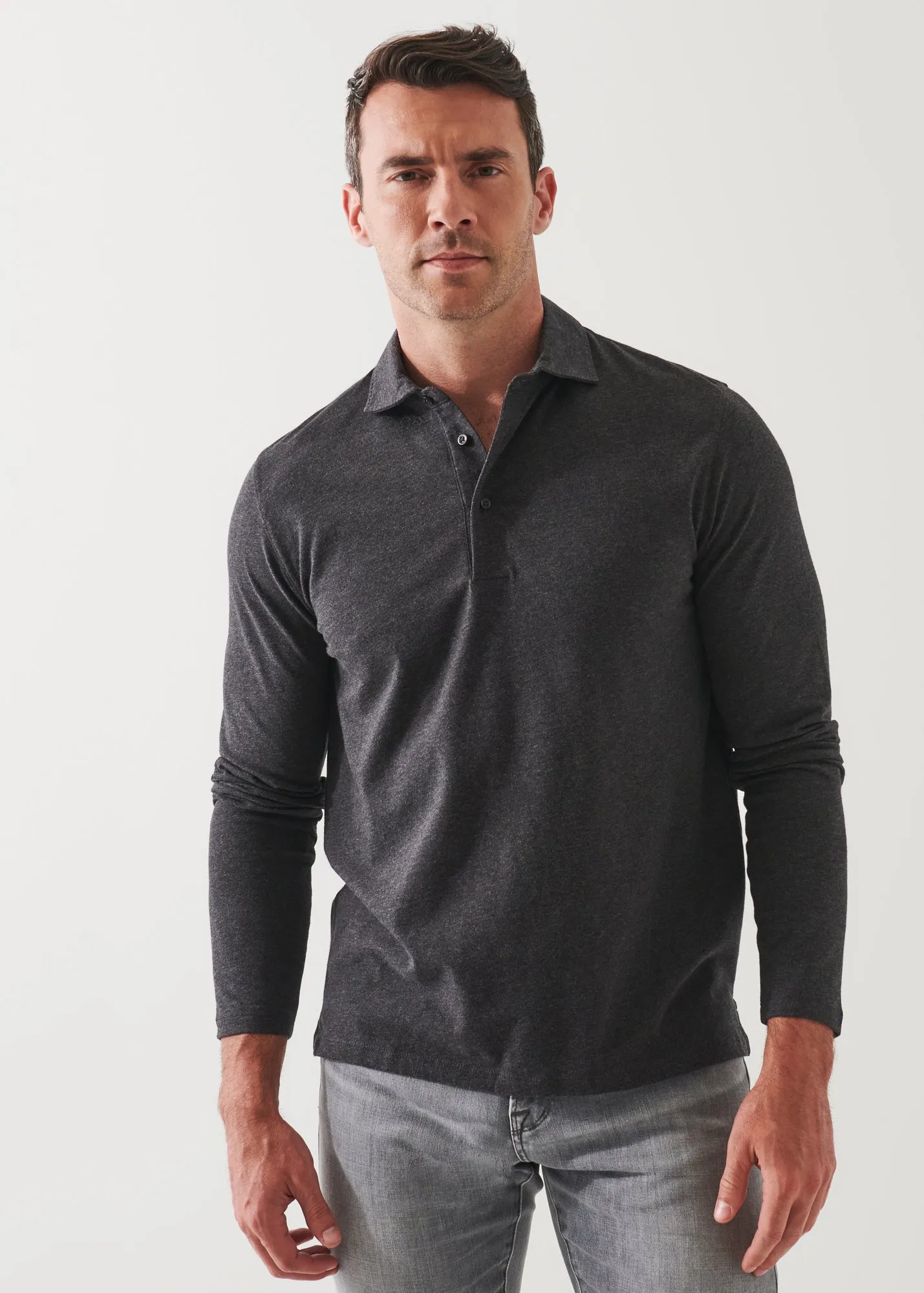 PIMA COTTON STRETCH LONG SLEEVE POLO