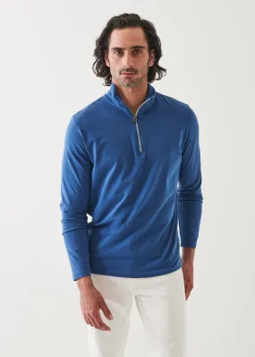 PIMA COTTON STRETCH ZIP MOCK