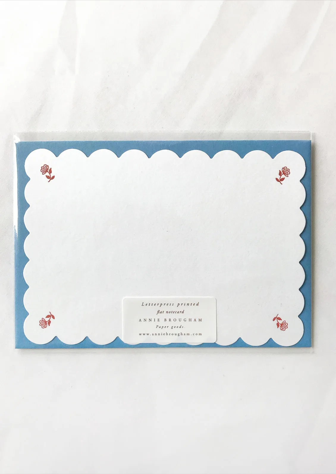 Scalloped Floral Imprint Notecard