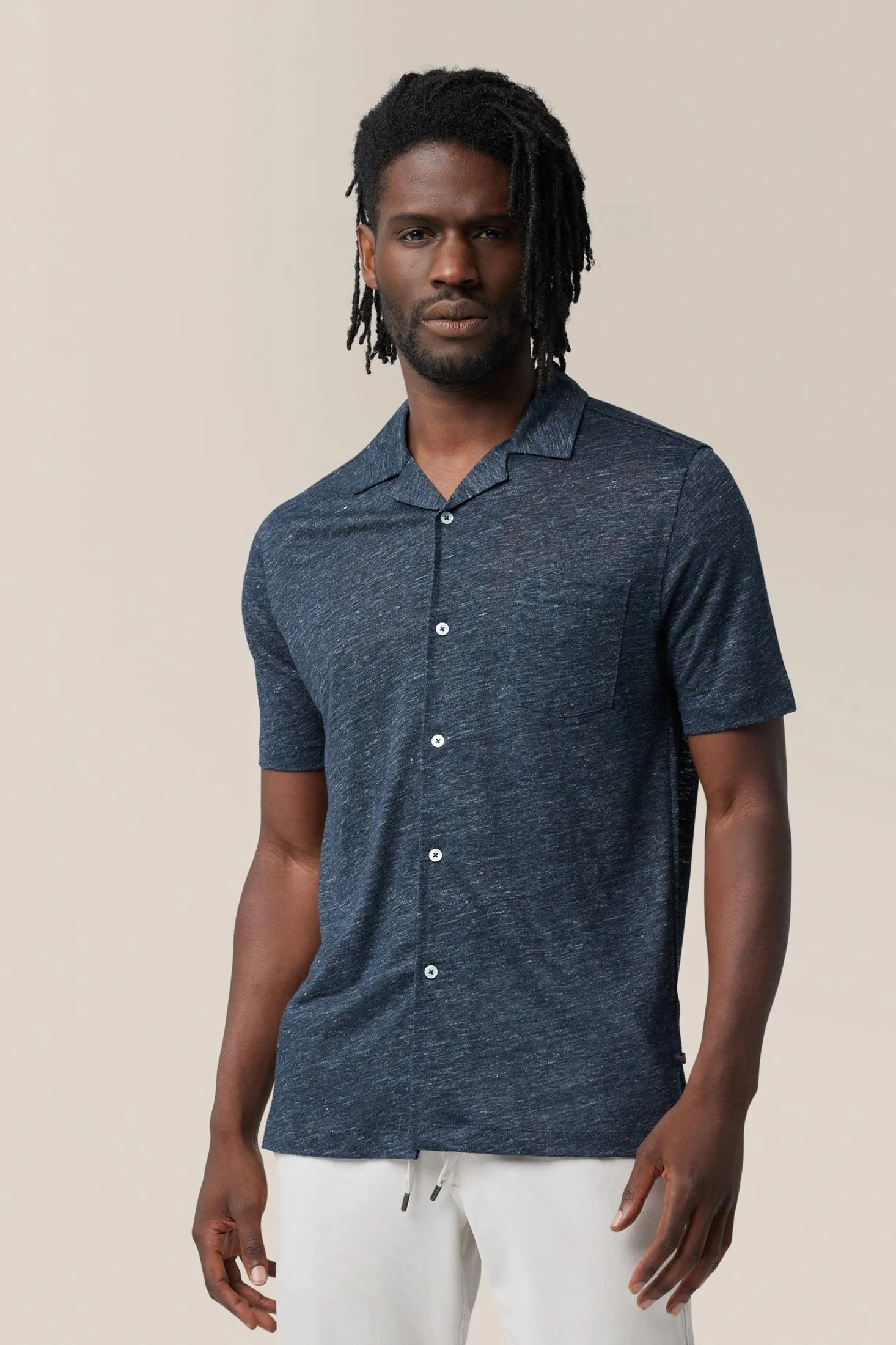 Short Sleeve Camp Shirt | Linen