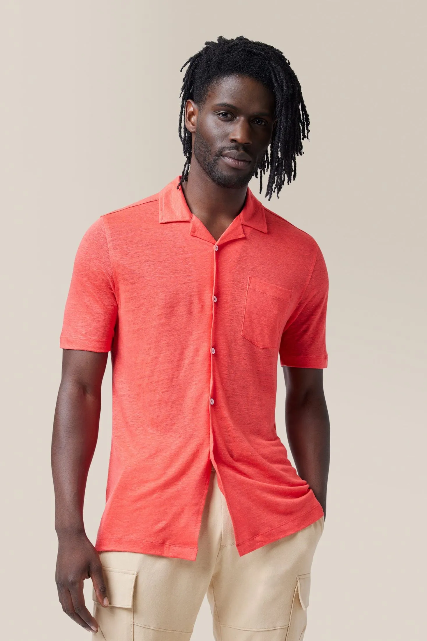 Short Sleeve Camp Shirt | Linen