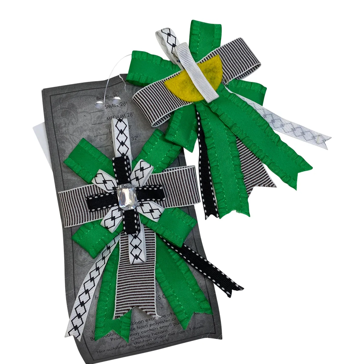 Show Bows in Classic/Emerald - Pair