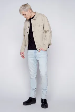 Slim Fit Classic Trucker Jacket - Tan