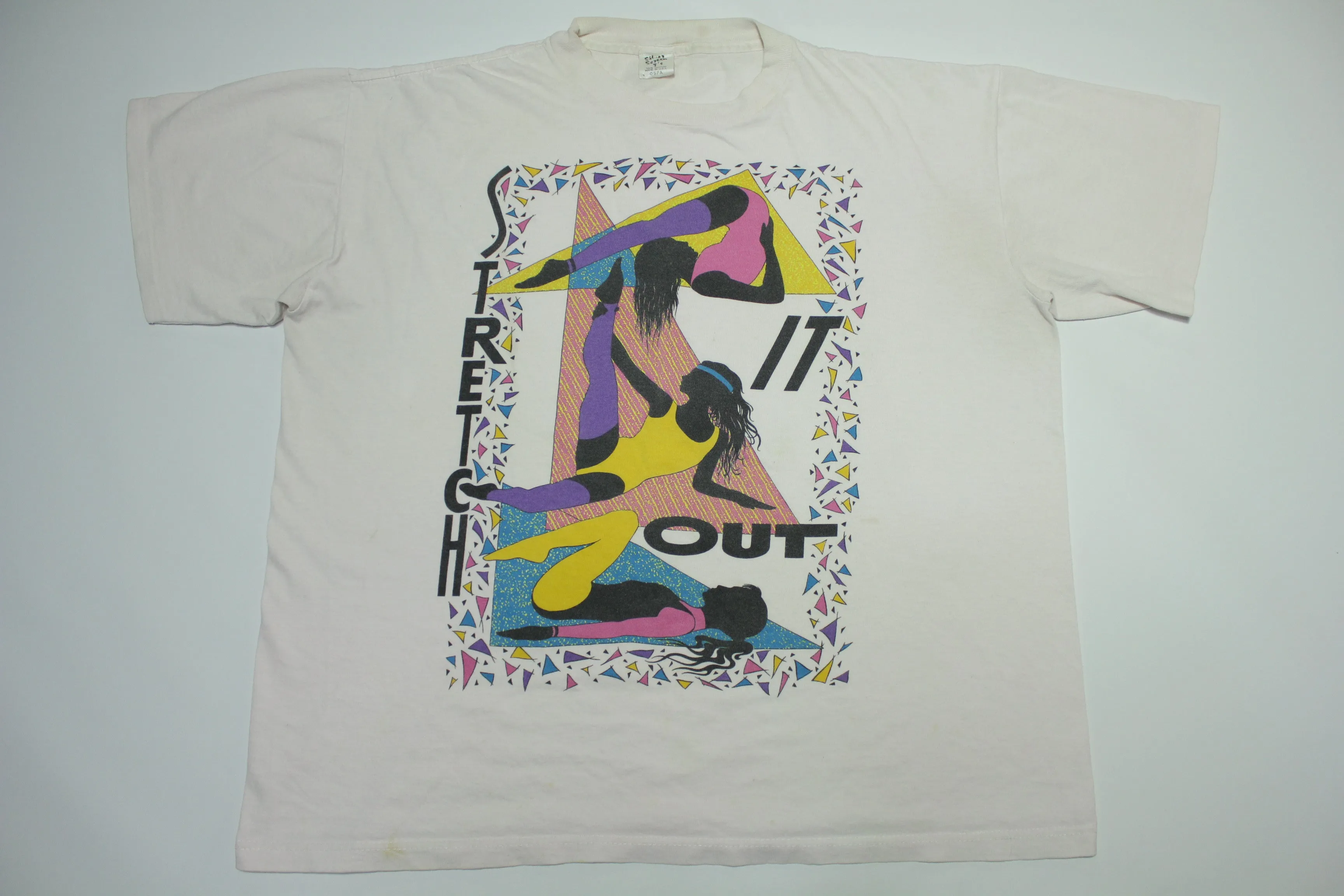 Stretch It Out Vintage 80's Flash Dance Jane Fonda Aerobics Vintage New Wave T-Shirt