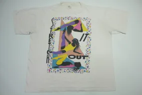 Stretch It Out Vintage 80's Flash Dance Jane Fonda Aerobics Vintage New Wave T-Shirt