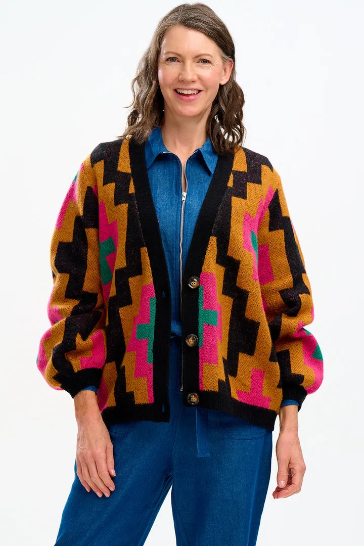 Sugarhill - Morgana Cardigan  - Multi, Folk Diamond