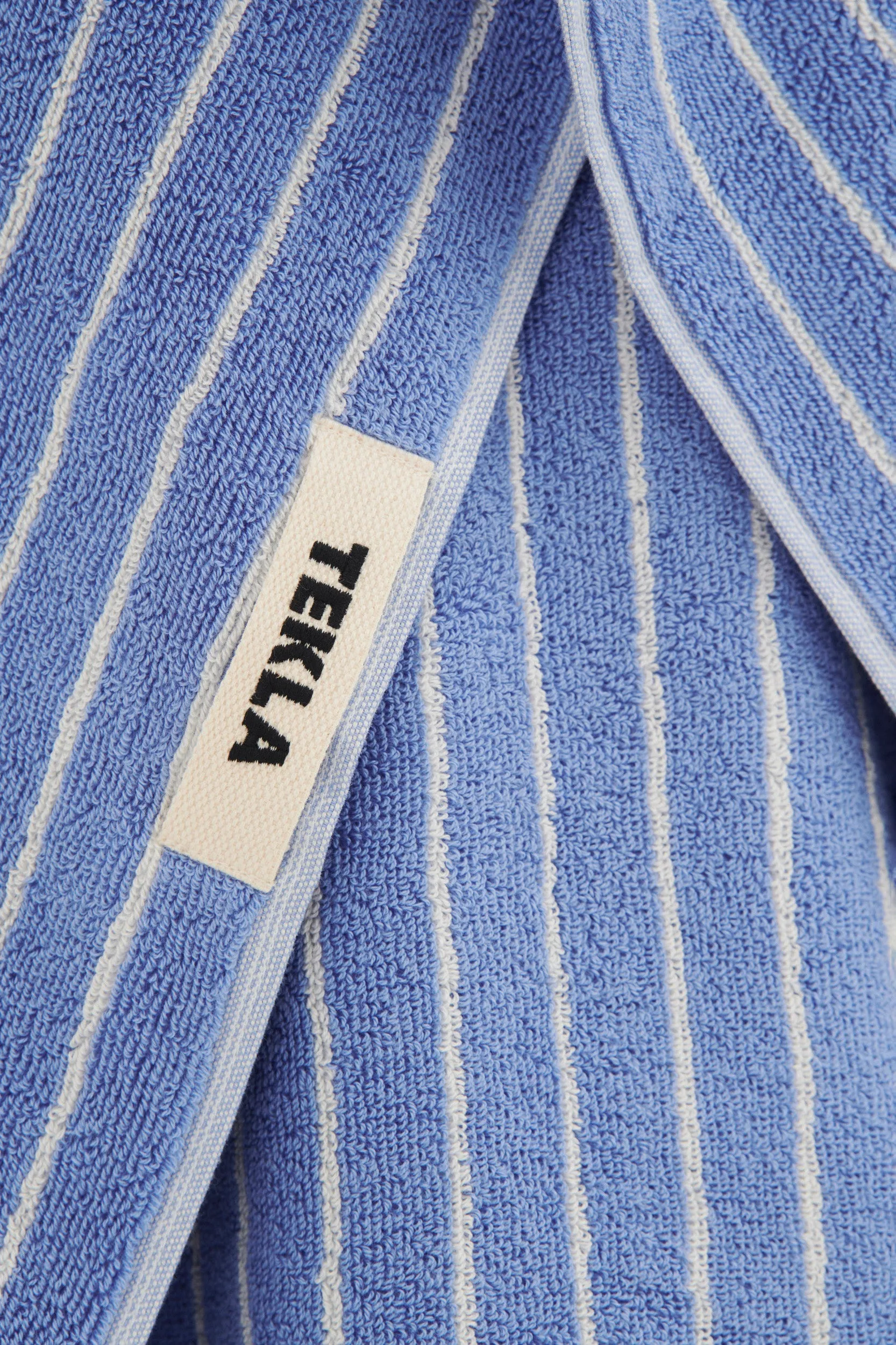 Terry Guest Towel Clear Blue Stripes