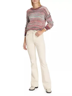 Veronica Beard - Beverly HR Skinny Flare w/Tab Jean - Ecru