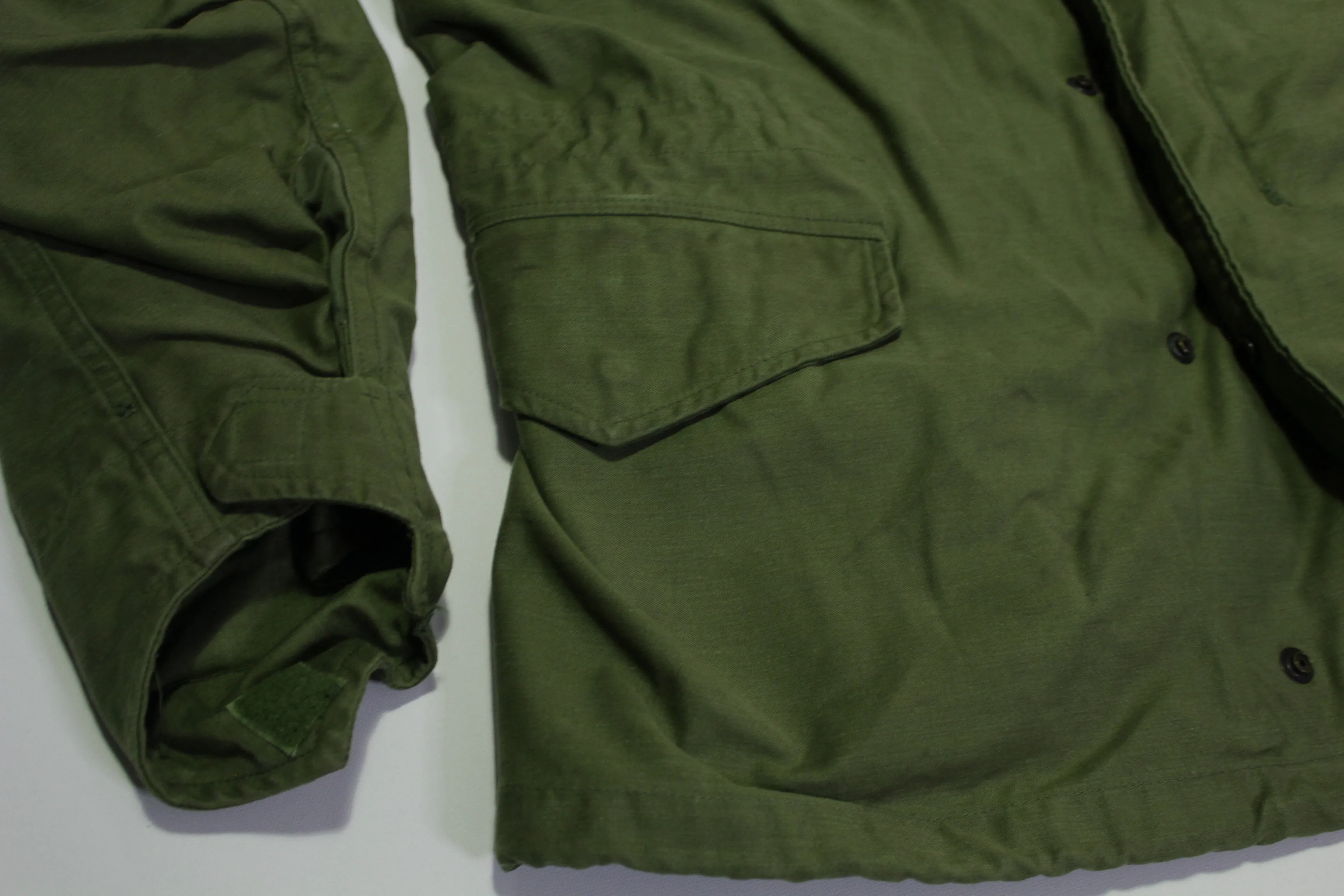 Vietnam M-65 Vintage 1970 Cold Weather Field Jacket w/ Hood OG-107 Army Coat