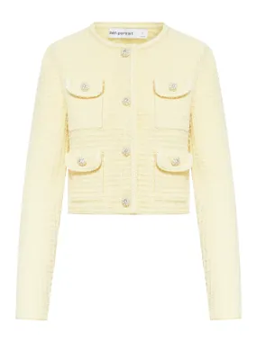 YELLOW TEXTURED KNIT JACKET