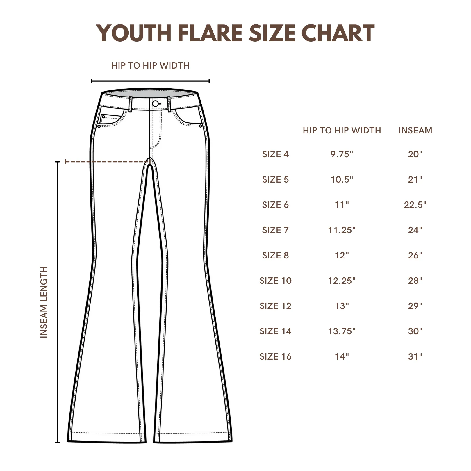 *YOUTH* BUCKAROO SUPER FLARES